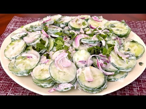 My Creamy Cucumber Salad, Easy, Simple, Crunchy and Refreshing, Perfect for Summer.