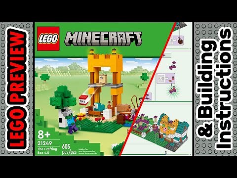 PREVIEW: 21249, LEGO MINECRAFT, The Crafting Box 4.0​ & Building Instructions! LEGO 2023
