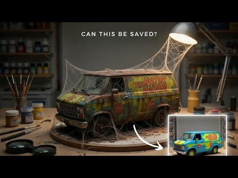 Mystery Machine Toy Restoration – Satisfying Scooby-Doo Van Repair