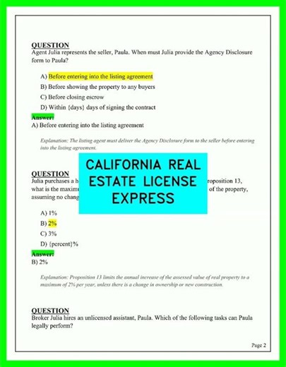 CALIFORNIA REAL ESTATE LICENSE EXPRESS Online Course | Exam Prep Guide 2026 Updated Edition Final