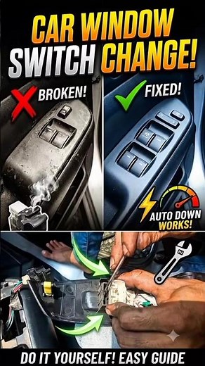 How to Replace Car Power Window Switch | Fix Broken Glass Switch 🚗⚡