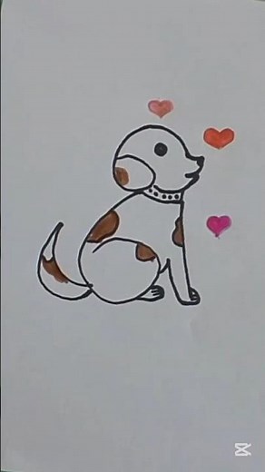 How to draw a puppy step by step/Simple and easy.