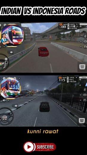 Bus Simulator India 🇮🇳 vs Bus Simulator Indonesia 🇮🇩 😱 Road Graphics Comparison #shorts