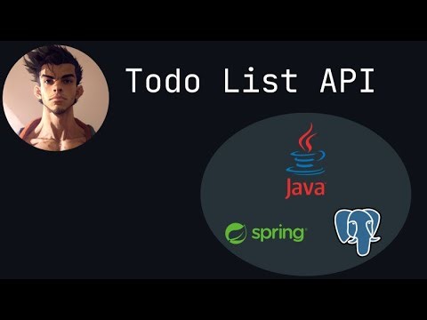 Todo List API Project (Java + Spring + Postgres + Docker)