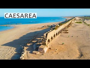 Caesarea. Ancient Aqueduct Beach Is a Romantic Place with Spectacular Sunsets and Sunrises