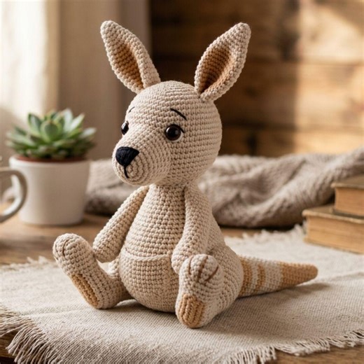 Kangaroo Amigurumi Crochet Pattern – Easy Plush Toy PDF - Etsy