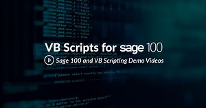 VBScripts for Sage 100
