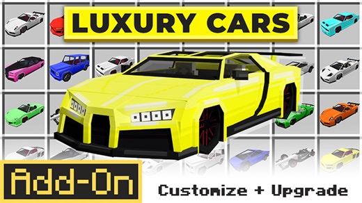 [Add-On]豪华车 Add-On-我的世界市场包免费下载-Minecraft Marketplace Luxury Cars Add-On
