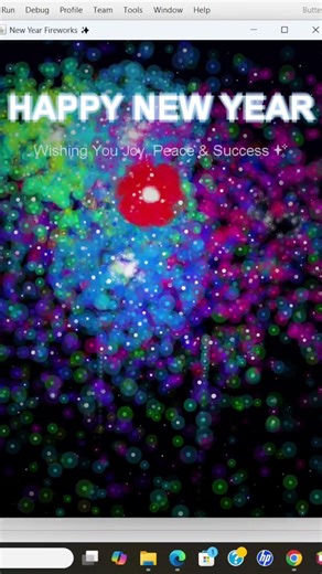 I Coded Fireworks in Java | Happy New Year #shorts