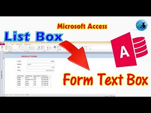 MS Access List Box row select to text box | List Box Selection | Rover