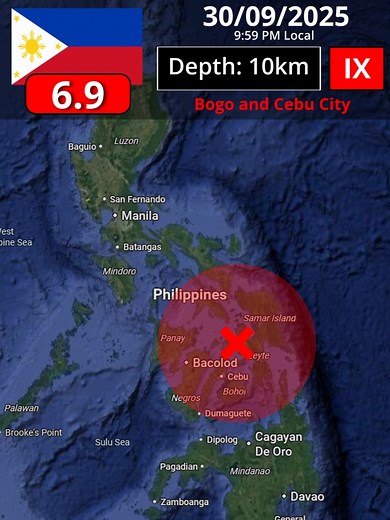 Magnitude 6.9 Earthquake Hits Cebu and Bogo City