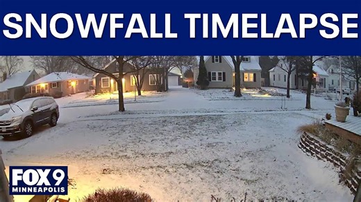 MN winter storm: Timelapse video shows snow accumulation