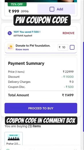 PW Coupon Code 2026 Batch| PW Store Coupon Code| prayas 2.0 batch-₹500 off| #pwcouponcode #pw
