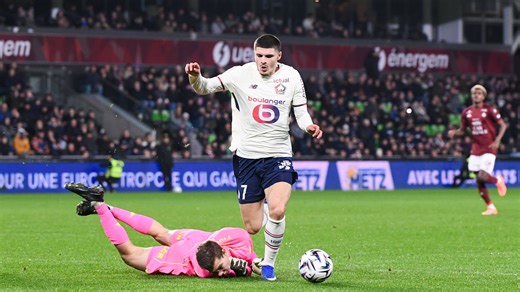 Metz-Lille: le Losc ne perd pas face au dernier de Ligue 1 mais reste toujours au ralenti
