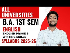 ba 1st year 1st semester english syllabus 2025-26 | english prose and writing skills | nitin kumar