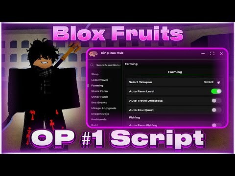 Blox Fruits Script NO KEY Gui - Auto Raid, Auto Farm, Esp, Collect Gift, Sea Event & MORE!