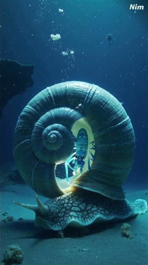 What’s Inside the Giant Shell #OceanLife #DeepSea #Mystery #Shorts