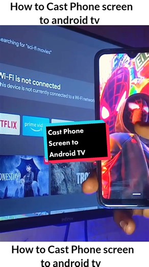 Easiest Step to Cast Phone Screen to Android TV/Smart TV. #screencast #screencasting #androidtv #smarttv #chromecast #wirelessdisplay #screenmirrorring #androidtips #techtok #viral #charselordtech