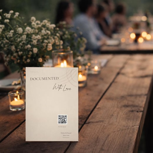 Wedding QR Code Sign Template – Rustic Photo Upload Card-archive No.01 - Etsy