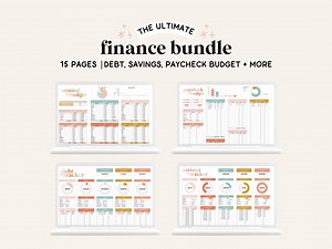 All-in-one Finance Spreadsheet | Savings Tracker | Debt Tracker | Budget Tracker | Paycheck Budget | Monthly Budget | Google Sheets | CF - Etsy