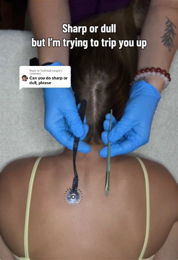 Replying to @fivehead_mcgee thanks for the request! | Sharp or dull | Sensory test on your back | ASMR Medical Roleplay for deep relaxation | Personal attention to pamper you 🫠💤💙🫶#asmr #asmrforsleep #asmrpersonalattention #fyp #asmrsharpordull