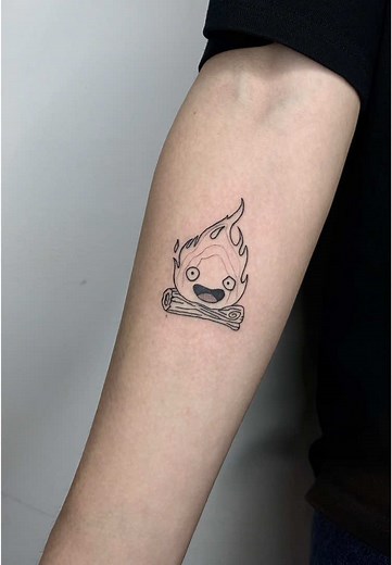 Calcifer 🔥 #calcufer #howlsmovingcastle #anime #edit #animetattoo #mangatattoo