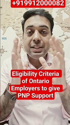 Eligibility Criteria of Ontario Employers to give PNP Support under Employer Job Offer Stream
