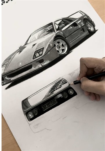 Sketching the Iconic Ferrari F40: A Step-by-Step Guide