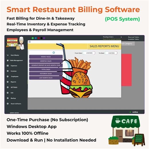 Smart Restaurant & Cafe Billing Software