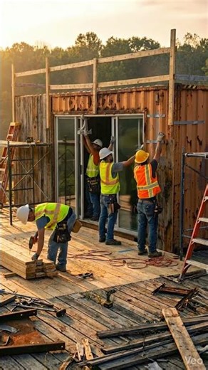 Abandoned Shipping Container → Luxury Glass Home Transformation (Satisfying Build Timelapse)