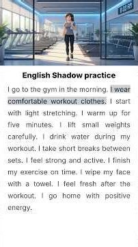 Daily English Shadow Practice | Morning Routine & Exercise | Slow & Clear #spokenenglish #ytshorts