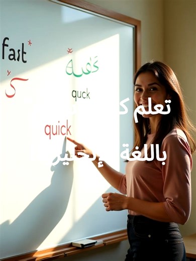 🌟 QUICK ⚡ = سَرِيع / Rapide / سريع في الصفة — Fast; taking little time — صفة تصف شيئًا أو شخصًا بأنه سريع — un adjectif qui décrit quelque chose de rapide Meaning: describes something that happens fast Arabic: سريع Français : rapide ⚡ Examples | أمثلة | Exemples 1️⃣ He gave a quick answer. قدّم إجابة سريعة. Il a donné une réponse rapide. 2️⃣ I need a quick break. أحتاج إلى استراحة سريعة. J’ai besoin d’une pause rapide. 3️⃣ She took a quick look at the paper. ألقت نظرة سريعة على الورقة. Elle a j