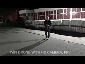 🌌 WiFi Drone Flight – Night Time Footage in Extreme Wind 🌬️⚡