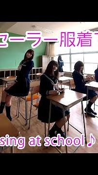 【女装】廃校の小学校でJK制服(セーラー服)撮影♪ Crossdressing at school