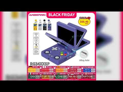 Anbernic RG34XXSP Flip Handheld Game Console 3.4-inch IPS Screen Linux 64-bit 3300mAh WIFI Collapsib