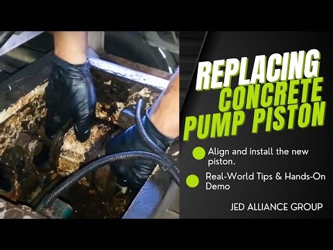 🔧 Replacing a Concrete Pump Piston 💥 | Real-World Tips & Hands-On Demo 🛠️🚧