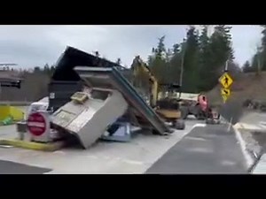The more than 50-year-old tollbooths at the Anacortes ferry terminal were recently demolished and will be replaced with new ones. | KIRO 7 News