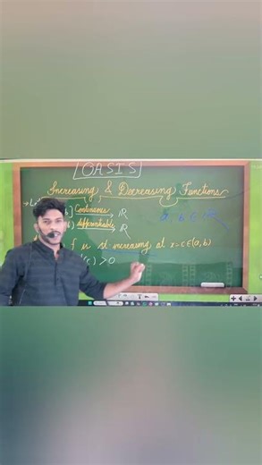 Increasing & Decreasing functions by K.J Sir