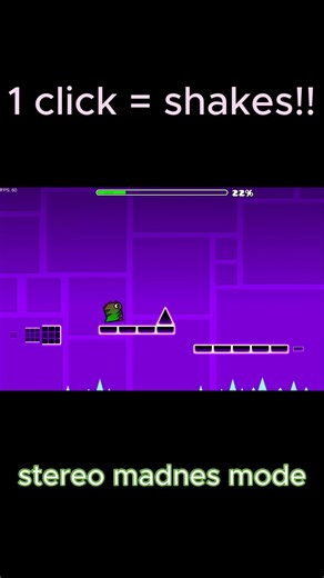 1 Click = Shakes!!!! #gd #geometrydash