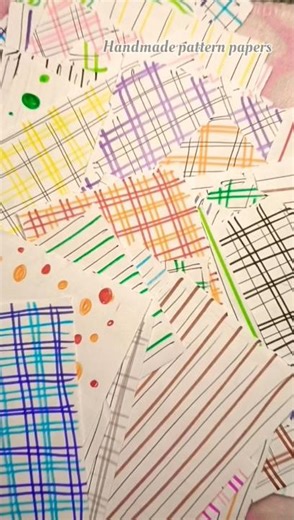 Handmade journal pattern papers ✨🌷 journal sticker 🫧🌈#diy #journal #pattern #handmade #viral #shorts
