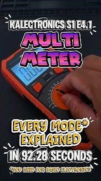 SuperSpeed Multimeter Basics. Voltage, Current, Resistance