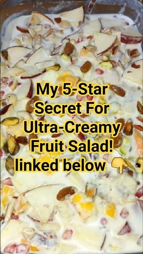 Ultimate Creamy Fruit Salad Recipe | Easy Summer Dessert #shorts #fruitcreamsalad