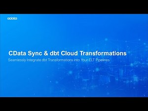 How CData Sync Seamlessly Integrates dbt Cloud Transformations