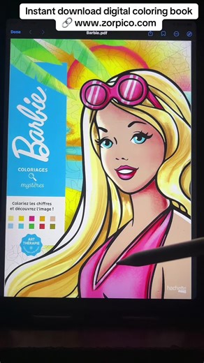 Disney Mystery Coloring Barbie 🩷 I really enjoyed coloring it; we have it in PDF format. #barbie #barbiegirl #coloringbook #disneycoloringbook #disney