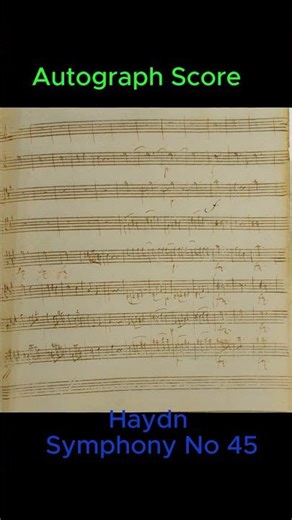 Haydn Symphony 45 Autograph Score