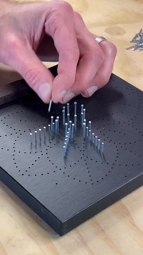 2.8K views · 8 comments | Another slow paced, real time look at my process - this time it’s hammering the nails into the substrate, which I usually complete in the same sitting (or as much possible before my hands start feeling like pretzels) as the previous process of transferring my nail locations to my board ✨ | Things With Strings | Facebook