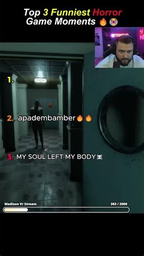 Top 3 Funniest Horror Game Moments (Don't look up! 😭) #horrorgame #scary #ytshorts