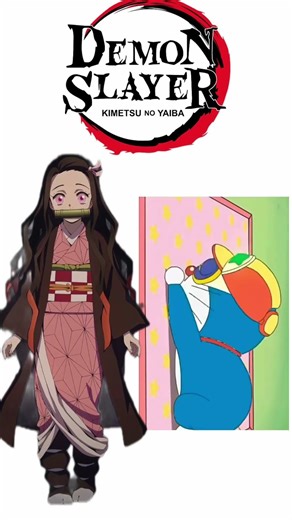 Demon slayer Wife Vs Doraemon #shortsfeed Reaction#demonslayer #waifu