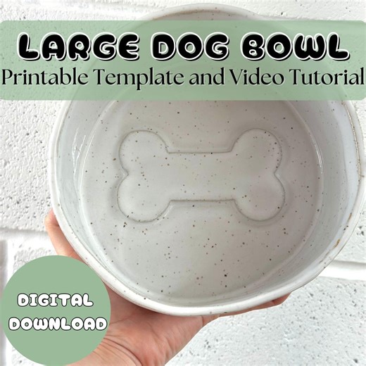 Large Dog Bowl Pottery Template | DIY Ceramic Pet Bowl (PDF Pattern) - Etsy