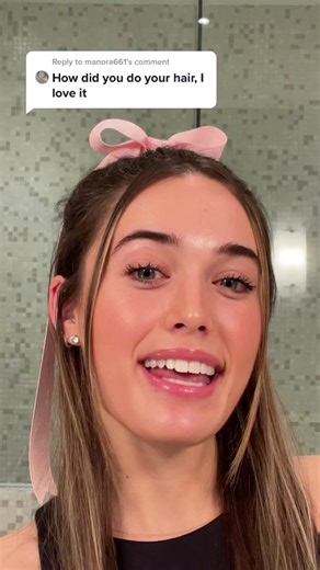 Reply to @manora661 easy bow hair tutorial 🎀😛 #fyp #hairtutorial #hairstyle #bow #hairstyles #hairtransformation #hairtok